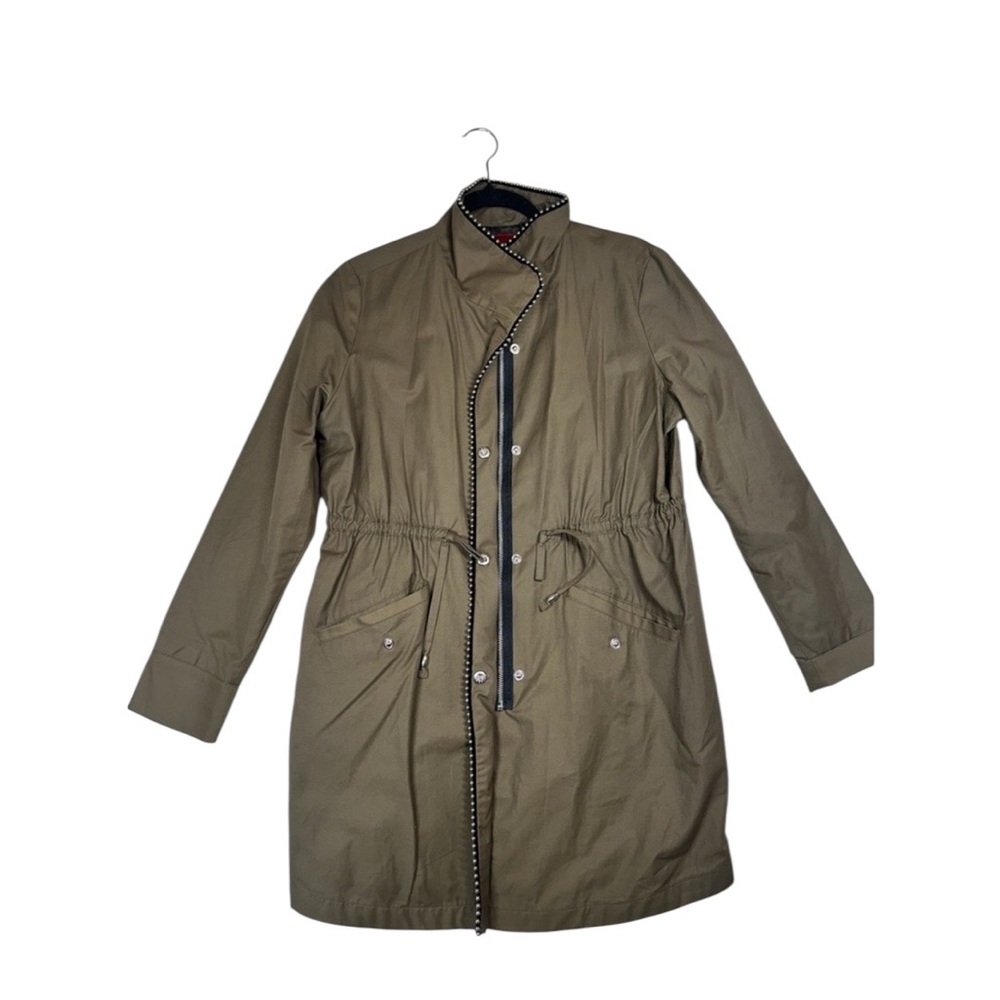 JLO Jennifer Lopez Women's Lined Short Trench Coat  Green Size M‎